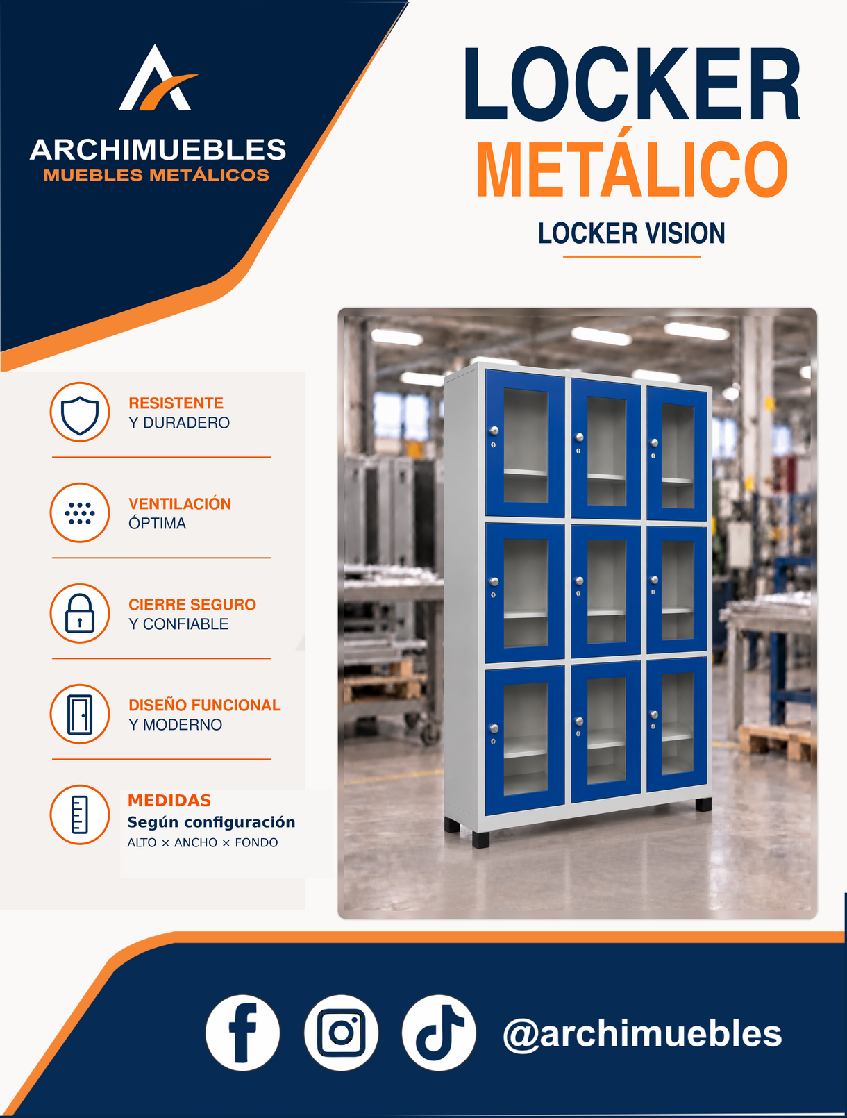 Ficha técnica y características de Locker Vision Archimuebles